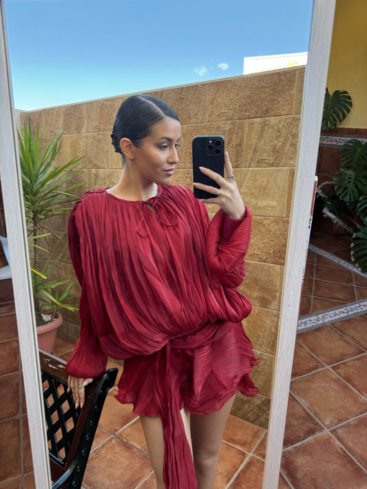 Vestido corto vuelo