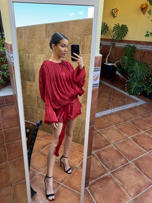 Vestido corto vuelo