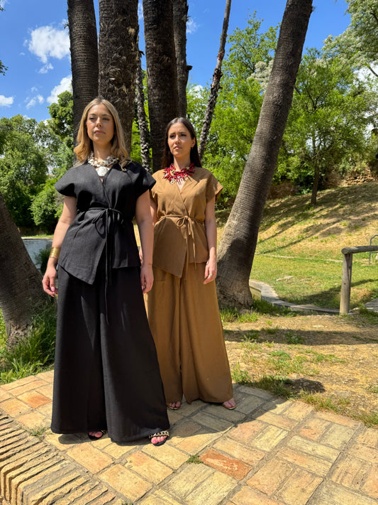 Conjunto estilo kimono lazada